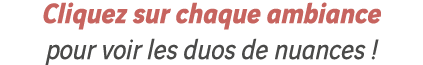 Cliquez sur chaque ambiance pour voir les duos de nuances  